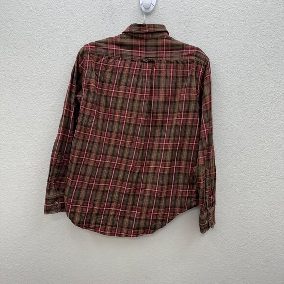 Eddie Bauer Plaid Flannel Long Sleeve Button Up Shirt EMT13795 Mens size Medium - Picture 6 of 6